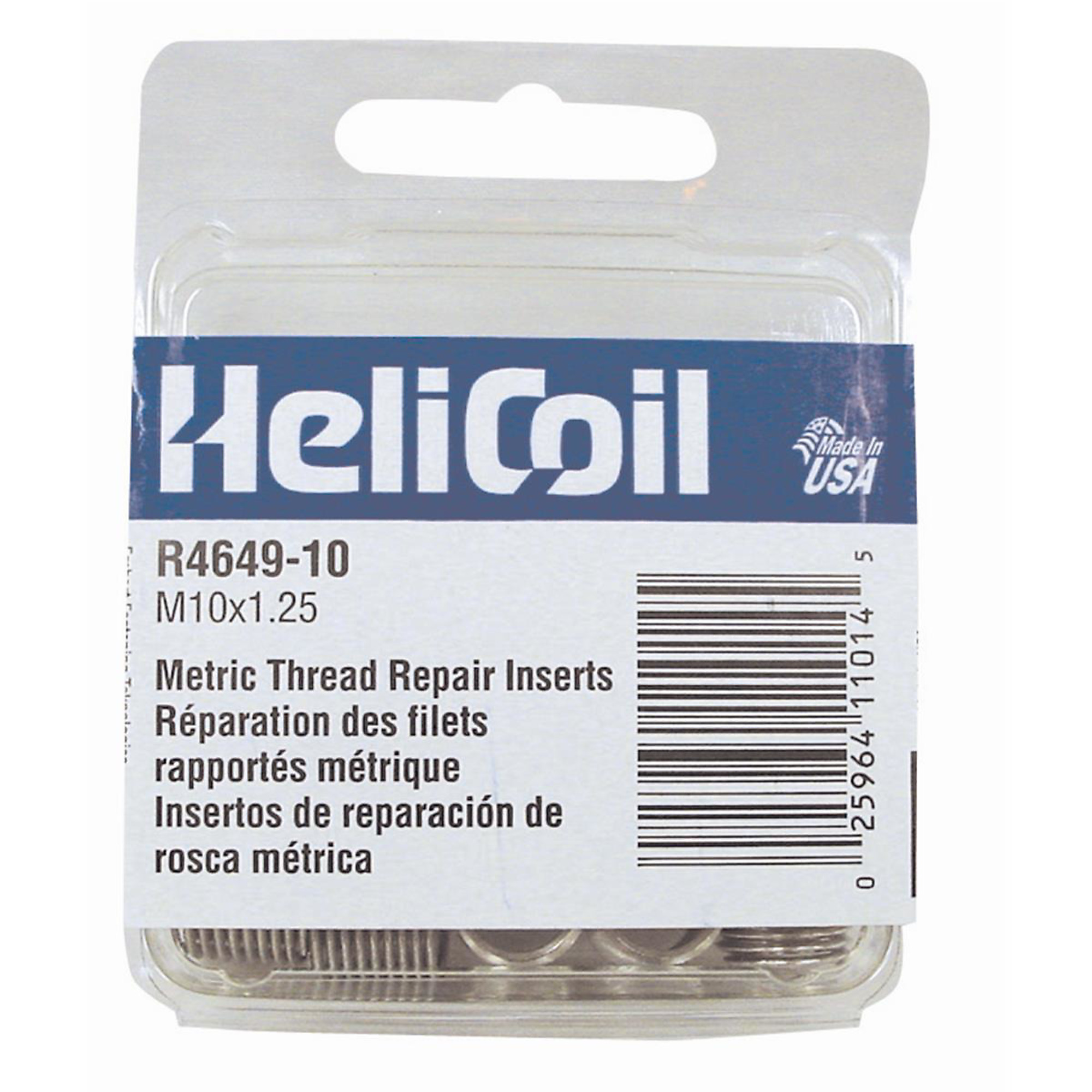 Helicoil Metric Inserts — M10 x 1.5, 12 Pcs, Model# HELR1084-10